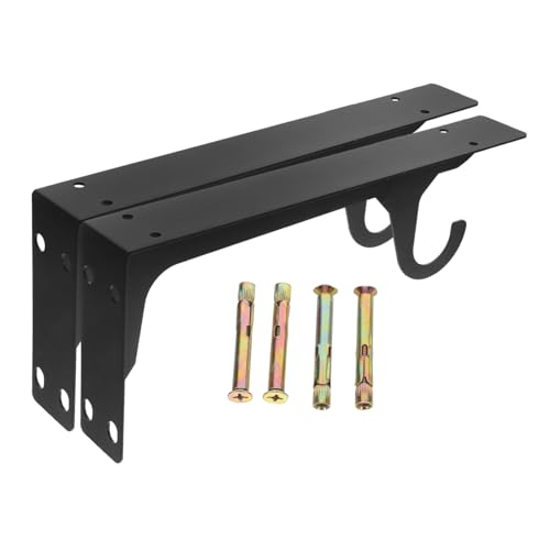 Homoyoyo Schwerlast Dreieck-wandhalter mit Haken Stabiler Wandregalträger mit Stangenhalter Platzsparend für Kleiderschrank Küche und Wohnzimmer Einfache Montage Robustes von Homoyoyo