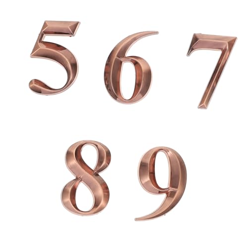 Homoyoyo Selbstklebende Hausnummer Aufkleber Türschild Zahlen für Wohnung Büro Hotelzimmer Einfache Montage ohne Bohren Wasserfest und Langlebig Moderne Adressnummer für Tür und von Homoyoyo