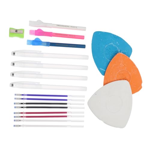 Homoyoyo Sewing Kreide Teilig mit Dreieckiger Schneiderkreide Hitzeradierbarem Stoffmarker Nachfüllminen Spitzem Schneiderstift und Rollspitzer Geeignet für Stoff Papier Langlebig und von Homoyoyo