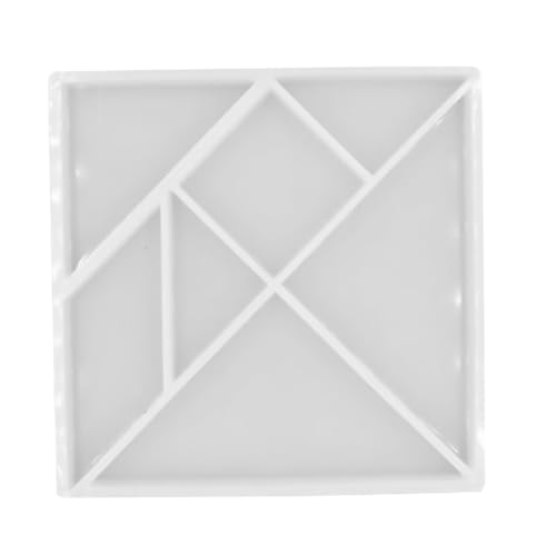 Homoyoyo Silikon Tangram Form für DIY Kunstharz Bastelprojekte Flexible Silikonform für Epoxidharz Handgefertigte Puzzlematte Sicherer und Praktischer Kristall Silikon Gießform von Homoyoyo