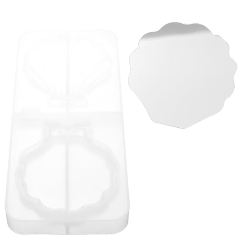 Homoyoyo Silikonform Muschelförmige Spiegel Gießform für DIY Kosmetikspiegel Bastelset Flexibel Langlebig Wiederverwendbar für Kreative Schmuckherstellung von Homoyoyo