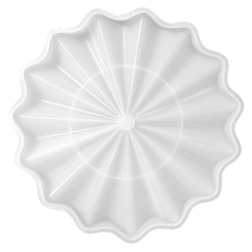 Homoyoyo Silikonform Tablett mit Wellenförmigen Rillen Kreative DIY Epoxidharz Gießform für Obst Dessertplatten Flexible Wiederverwendbare Resin Tray Mold für Individuelle von Homoyoyo