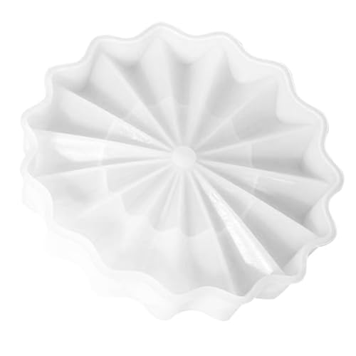Homoyoyo Silikonform Tablett mit Wellenrillen Flexible DIY Storage Tray Mold Langlebige Glatte Oberfläche Vielseitig für Epoxidharz und Obst Praktische DIY Platte für Heimdekoration von Homoyoyo