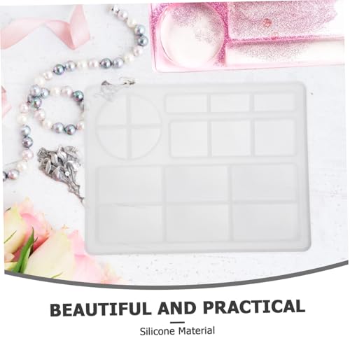 Homoyoyo Silikonform Tray Rechteckig Epoxidharz Gießform DIY Schmuckhalter Flexibel Langlebig Rutschfest Antihaft Silikon Trayform für Resin Schmuckherstellung Zuhause und Büro von Homoyoyo