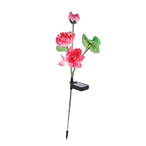 Homoyoyo Solarleuchte für Garten Solarbetriebene Lotus Lampe Dekorative Gartenbeleuchtung Installieren Vielseitig Einsetzbar für Innenhöfe Eingänge und Hochzeiten von Homoyoyo