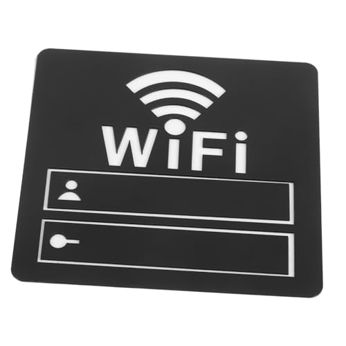 Homoyoyo Spiegel Wandaufkleber Wlan Schild Heimdeko Wandaufkleber Selbstklebender Spiegel Wlan Passwortschild Wlan Logo Aufkleber Schild Für Wlan Waschraumschild Wlan von Homoyoyo