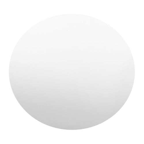 Homoyoyo Spiegel aus Acryl dekoratives Spiegeltablett Spiegel-Waschtisch Tischkreis Tablett Rundes Tablett dekorativ Parfümtablett Tabletts für Servierteller Weiß von Homoyoyo