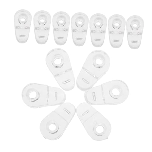 Homoyoyo Spiegelhalter Clips mit Schrauben Kunststoff Glasbefestigung Halterung für Wandmontage Robust und Langlebig für Bad Schlafzimmer Schrank und Ausstellungsräume von Homoyoyo