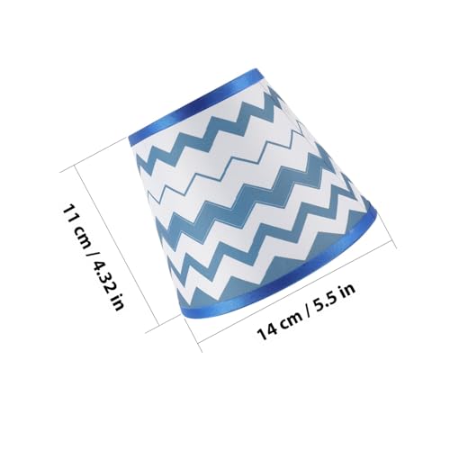 Homoyoyo Stoff lampenschirm Blau Wellenmuster Dekorative Abdeckung für Steh Deckenlampen Weich Langlebig Lichtweichend für Schlafzimmer Kinderzimmer Wohnzimmer von Homoyoyo