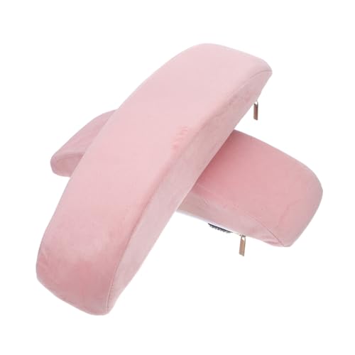 Homoyoyo Stuhl-Armauflage Armlehnenpolster für Gaming-Stuhl Camping -Armlehnenkissen Ellbogenauflage Bürostuhl Armlehnenkissen Kissen Strandstuhl Armlehnenabdeckung Flanell Rosa von Homoyoyo