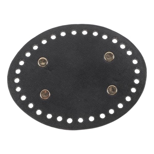 Homoyoyo Taschenboden aus PU Leder für Häkeltaschen Stabile Basisform Strapazierfähiges Kissen Vielseitiger Einsatz für DIY Handtaschen und Strickbeutel Schwarzer Bodeninsert für von Homoyoyo