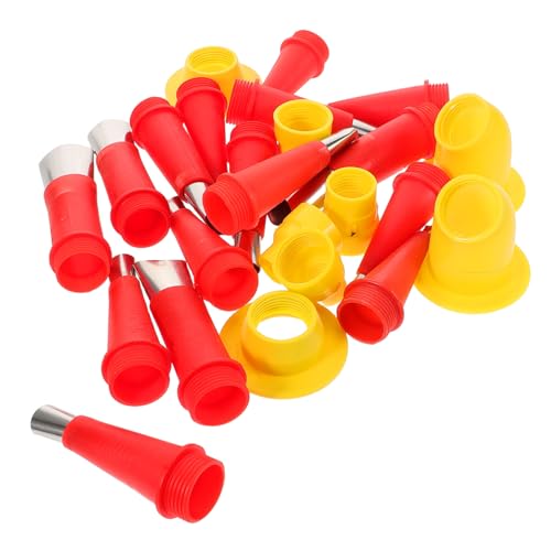 Homoyoyo Teiliges Edelstahl Dichtungsdüsen mit Abnehmbarem Sockel Wiederverwendbare Kartuschenspitzen für Kleber Dichtstoff und Glas Auslaufsichere Dichtungsapplikatoren für Fenster und von Homoyoyo