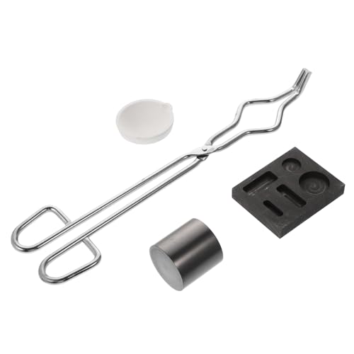 Homoyoyo Teiliges Graphit Schmelzset mit Tiegelzange Hitzebeständig und Korrosionsresistent für Schmuck und Metallgießen Langlebiges Graphitmaterial für und Legierungsschmelzen von Homoyoyo