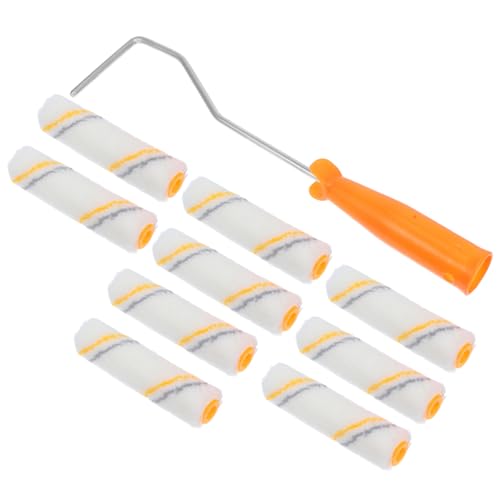 Homoyoyo Teiliges Mini Farbroller Langlebige Lackrollen aus Feiner Wollfaser Griff Vielseitig für Wandfarben Türen Möbel für Anspruchsvolle DIY malerarbeiten Zufällige Zufällige Farbe von Homoyoyo