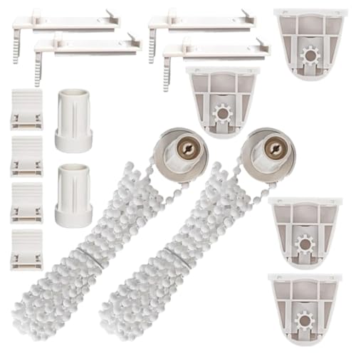 Homoyoyo Teiliges Rolloschienen montageset Stabile Langlebige Rollladenbeschläge mit Perlenketten Befestigungsteilen Installieren Geeignet für Fenster Wohnzimmer Büro und Schlafzimmer von Homoyoyo