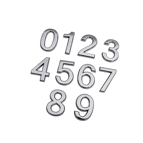 Homoyoyo Teiliges Selbstklebendes Zahlenaufkleber Abs mit Metallischer Plattierung Dreidimensional Silberfarben Langlebig und Verblassungsfrei als Türschild und Dekorationsmarker für Hotel Homoyoyo Teiliges Selbstklebendes Zahlenaufkleber Abs mit Metallischer Plattierung Dreidimensional Silberfarben Langlebig und Verblassungsfrei als Türschild und Dekorationsmarker für Hotel von Homoyoyo