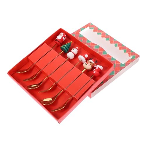 Homoyoyo Teiliges Weihnachts Besteckset aus Dessertlöffel und mit Festlichem Weihnachtsdesign Ergonomisch Geformt Langlebig und Spiegelpoliert für Party Buffet Familie und Homoyoyo Teiliges Weihnachts Besteckset aus Dessertlöffel und mit Festlichem Weihnachtsdesign Ergonomisch Geformt Langlebig und Spiegelpoliert für Party Buffet Familie und von Homoyoyo