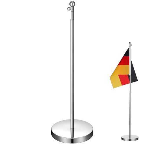 Homoyoyo Teleskopischer Fahnenhalter Aus Edelstahl: Mini-Flaggenhalter Edelstahl Kleiner Fahnenmast Fahnenständer Für Büro Tragbar Und Verstellbar Ideal Für Desktop Dekoration Und Präsentationen von Homoyoyo