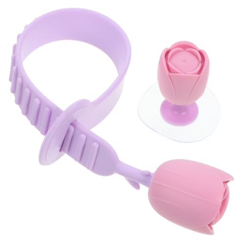 Homoyoyo Toilettendeckelheber Silikon Blütenform Hygienischer Toilettensitzheber für Erwachsene Einfache Montage Verschleißfest und Passend von Homoyoyo