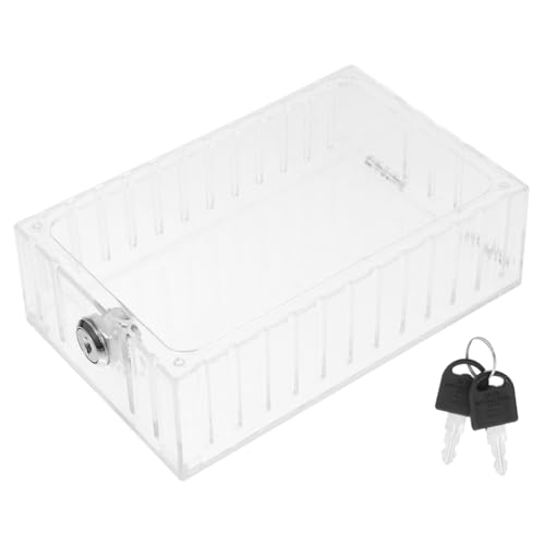 Homoyoyo Transparente Abschließbare Thermostat Schutzbox mit Schlüssel Belüftet Kompatibel für Wandthermostate Sicherer Schutz vor Unbefugtem Zugriff Einfache Montage für Klimaanlagen und von Homoyoyo