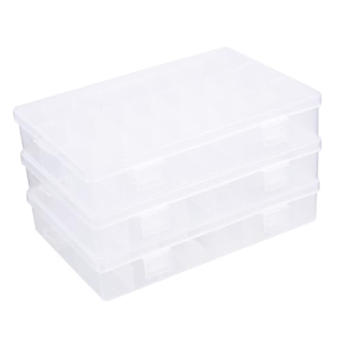 Homoyoyo Transparente Kunststoff Aufbewahrungsbox mit Herausnehmbaren Fächern Multifunktionaler Organizer für Elektronikteile Schmuck und Kleinteile Leicht und Langlebig für Reise und von Homoyoyo