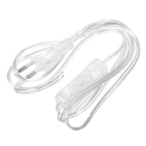 Homoyoyo Transparente Verlängerungskabel mit Eurostecker PVC Stromkabel für Pendelleuchten Lampenkabel Ersatzkabel mit Schalter Vielseitig für Innen Außenbeleuchtung von Homoyoyo