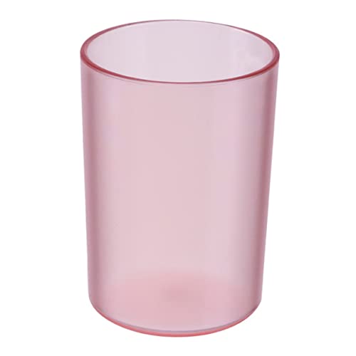 Homoyoyo Transparente Zahnbürstenbecher für Erwachsene und Kreativer Trinkbecher aus Vielseitig Einsetzbar Zahnputzbecher oder Trinkbecher Rosa von Homoyoyo