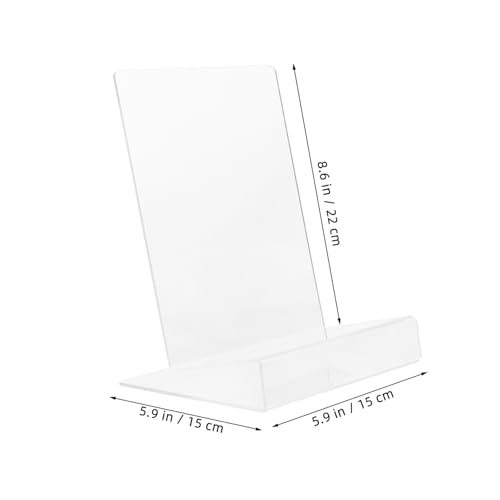 Homoyoyo Transparenter Acryl Buchhalter Display Ständer für Mehrere Bücher Klarer Sichtschutz Modernes Design Einfache ohne Werkzeug Platzsparend für Schreibtisch und Geschäft von Homoyoyo