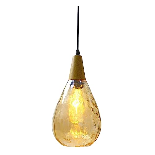 Homoyoyo Moderne Glas Pendelleuchte Tropfenform Kreative Deckenlampe Für Wohnzimmer Schlafzimmer Esszimmer Ohne Leuchtmittel von Homoyoyo