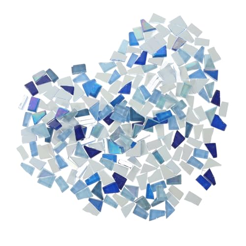 Homoyoyo Unregelmäßige Mosaiksteine Blau DIY Bastelmaterial für Bilderrahmen Untersetzer Garten Deko Handarbeit Langlebig und Vielseitig für Kreative Wohnkultur von Homoyoyo