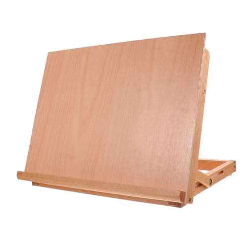Homoyoyo Verstellbare Tischstaffelei aus Holz Desktop Zeichenbrett für Skizzieren und Malen Leicht Tragbar mit Einstellbarem Winkel für Komfortable Künstlerarbeit von Homoyoyo