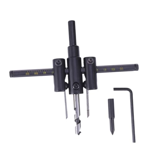 Homoyoyo Verstellbarer Holzbohrer Set Flugzeugtyp Lochöffner Rundbohrer DIY Werkzeug für Glatte Gratfreie Wiederverwendbar Langlebig Schwarz Homoyoyo Verstellbarer Holzbohrer Set Flugzeugtyp Lochöffner Rundbohrer DIY Werkzeug für Glatte Gratfreie Wiederverwendbar Langlebig Schwarz von Homoyoyo