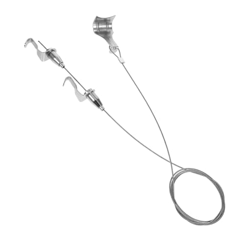 Homoyoyo Verstellbares Bilderaufhängeset aus Stahlseil mit Haken und Klemmen Robustes Metall Aufhängesystem für Galerien Ausstellungen Wohnräume Installieren Langlebig Vielseitig von Homoyoyo