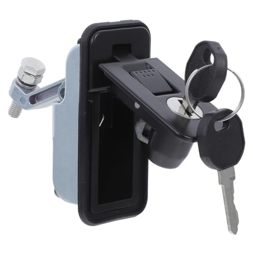 Homoyoyo Verstellbares Kompressionsschloss mit Hebel und Schlüsseln Schwarzer Schubladenzugriff für Rv Boot Werkzeugkasten Sichere Verriegelung für Schrank von Homoyoyo