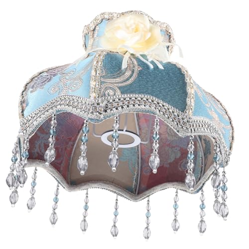 Homoyoyo Victorian Lampenschirm Romantischer Spitzen Lampenschirm Französischer Stil Stoff Lampenabdeckung für Tischlampe Elegante Dekoration Gemütliches Wohnambiente von Homoyoyo