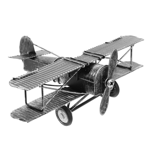 Homoyoyo Vintage Eisenflugzeug Modell Retro Dekofigur Robust Handbemalt für Schreibtisch Bücherregal Kinderzimmer Homoyoyo Vintage Eisenflugzeug Modell Retro Dekofigur Robust Handbemalt für Schreibtisch Bücherregal Kinderzimmer von Homoyoyo