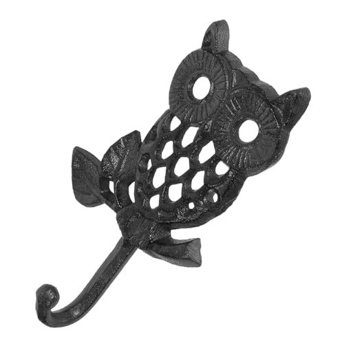 Homoyoyo Vintage Gusseisen Wandhaken Eulenform Kunstvoller Schlüsselhalter Dekorativ für Eingang Garderobe Vielseitig für Handtücher Hüte Taschen Platzsparend und Wetterbeständig von Homoyoyo