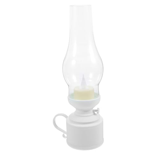 Homoyoyo Vintage LED Kerosinlampe im Retro Design Elektronische Tischlampe mit Flammenlicht Dekorative LED Kerzenlampe für Party Vielseitige Deko und Campingbeleuchtung Batteriefrei Große von Homoyoyo