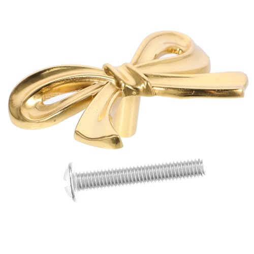 Homoyoyo Vintage Messing Schrankknopf Schubladengriff Bowknot Design Möbelknopf für Küche Wohnzimmer Schlafzimmer Langlebiger Dekorativer Möbelgriff Geeignet für Kommoden Schränke von Homoyoyo