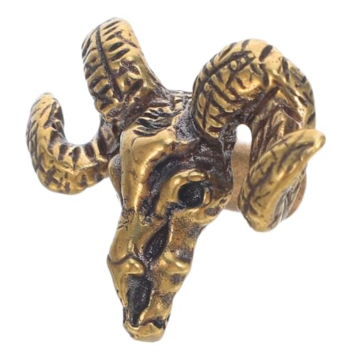 Homoyoyo Vintage Messing Türgriff Schafskopf Design Robust Korrosionsbeständig Für Küchenschrank Kleiderschrank Kommode Möbelgriff Elegantes Retro Tiermotiv Griff von Homoyoyo