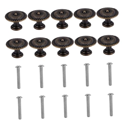 Homoyoyo Vintage Schrankgriffe aus Langlebiger Legierung Runde Kleine Möbelknöpfe für Schmuckkästen und Geschenkboxen Rostbeständig Stabile Retro Griffe Schrauben von Homoyoyo