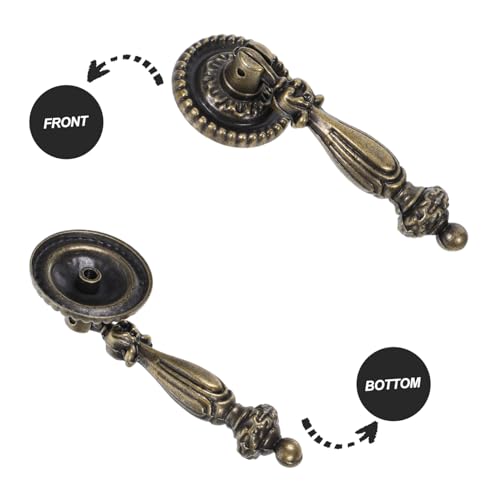 Homoyoyo Vintage Stil Schrankgriff aus Robustem Zinklegierung Rundes Einloch design Glatte Oberfläche Langlebiger Möbelknauf für Kommoden Schubladen Kleiderschränke für Retro Küchengriffe von Homoyoyo