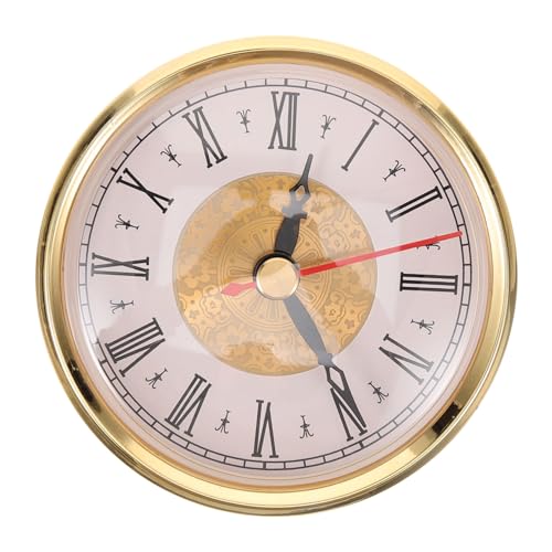 Homoyoyo Vintage Wanduhr Einsatz Mit Römischen Ziffern Runde Leise Quartz-Uhr Für DIY Projekte Dekorativ Und Langlebig Für Wohnzimmer Schlafzimmer Und Büro von Homoyoyo
