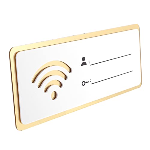 Homoyoyo WLAN-Zeichen Wandschild Mit Restaurant-WLAN-Schild WiFi Passwortschild Für Zu Hause WLAN Passwort WLAN-passwortanzeige WLAN-Schild Zur Wandmontage Weiß Acryl Gast Urlaub Kabellos von Homoyoyo