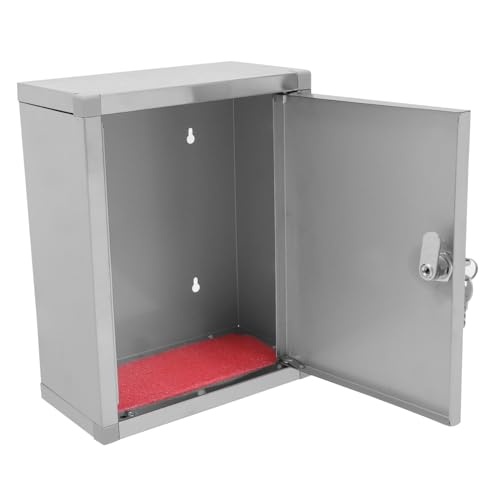 Homoyoyo Edelstahl Aufbewahrungsbox Mit Schloss Für Handy Vorschlagsbox Beschwerdebox Robust Und Langlebig Für Büro Und Schule von Homoyoyo