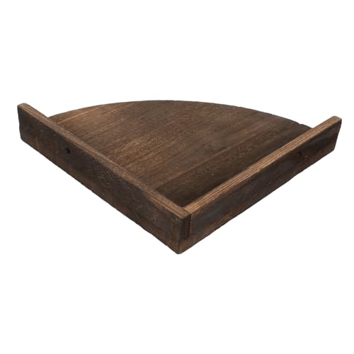 Homoyoyo Wandmontiertes Schweberegal aus Rustikalem Holz Dreiecksregal für Wohnzimmer und Schlafzimmer zur Präsentation von Fotos Kunstwerken und Deko Langlebig von Homoyoyo