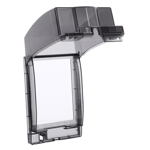 Homoyoyo Wasserdichte Steckdosenabdeckung Selbstklebend Splashproof Schutzbox für Wandsteckdose mit Klappdeckel Schwarz Wetterfeste Elektrobox für Bad Küche Außenbereich von Homoyoyo