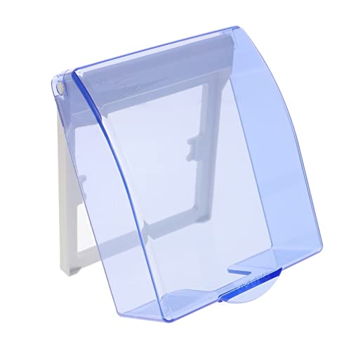 Homoyoyo Wasserdichte Steckdosenabdeckung Transparente Gang Wandplatte Spritzschutz für und Außenbereich Einfacher Montage Sicherer Schutz für Steckdosen Badezimmer und Küche von Homoyoyo