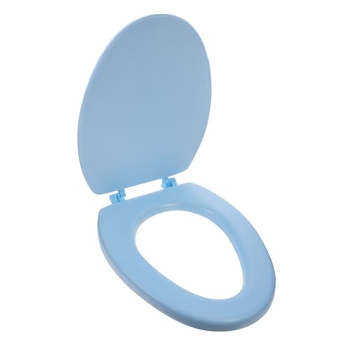 Homoyoyo Weicher Gepolsterter Schaumstoff wc sitz mit Verstärkter Stabilität Vintage Toilettensitz Ersatzteil Komfortabler Langlebiger Klodeckel für Badgestaltung Hellblau von Homoyoyo