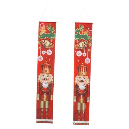 Homoyoyo Weihnachtliche Türdeko Nutcracker Türbanner Langlebige Xmas Hanging Couplets mit Klassischem Festliche Wohn und Geschäftsdeko zur Stimmungssteigerung von Homoyoyo